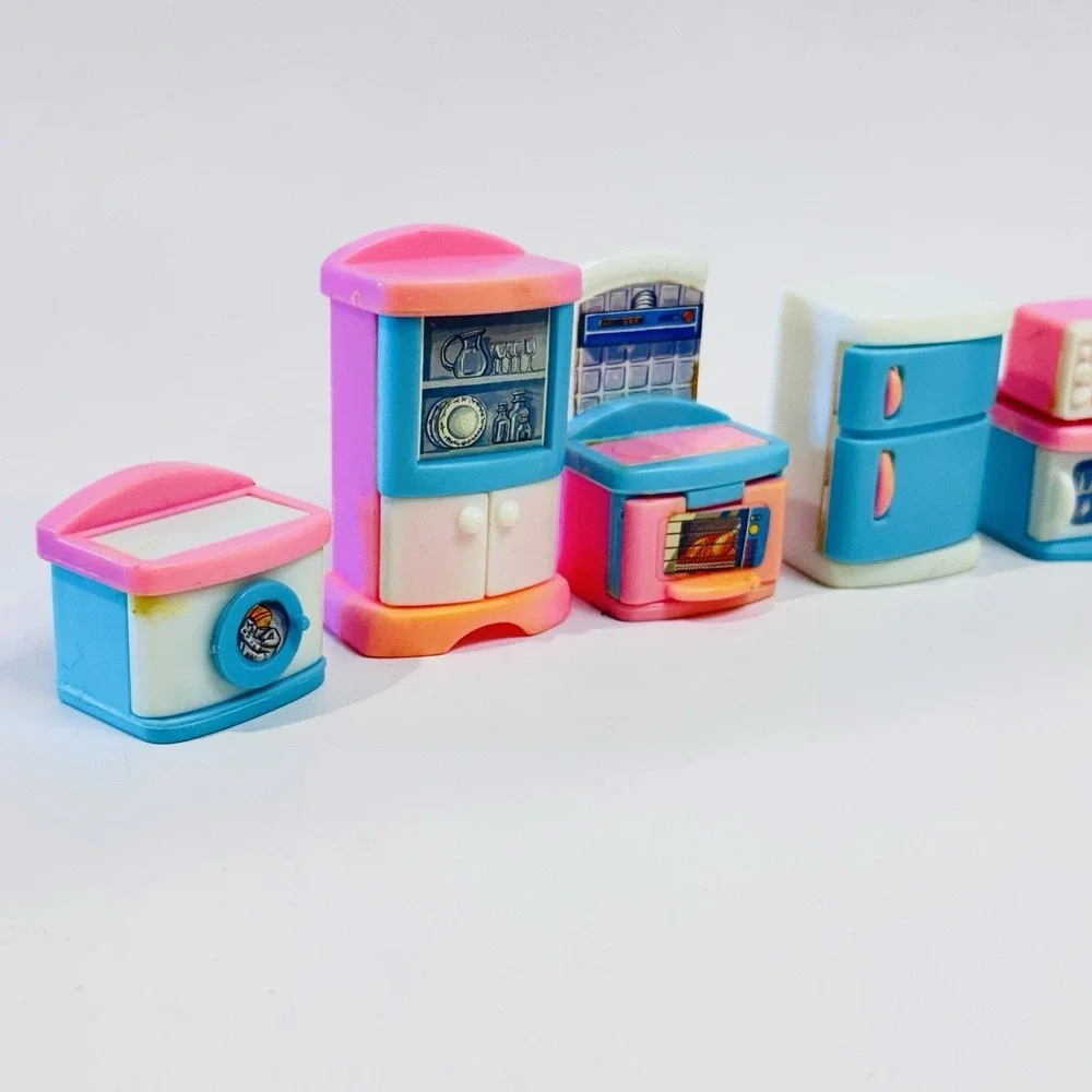 Vintage 90s Toys R Us‎ Geoffrey My Sweet Home 9pc Kitchen Doll House Furniture
